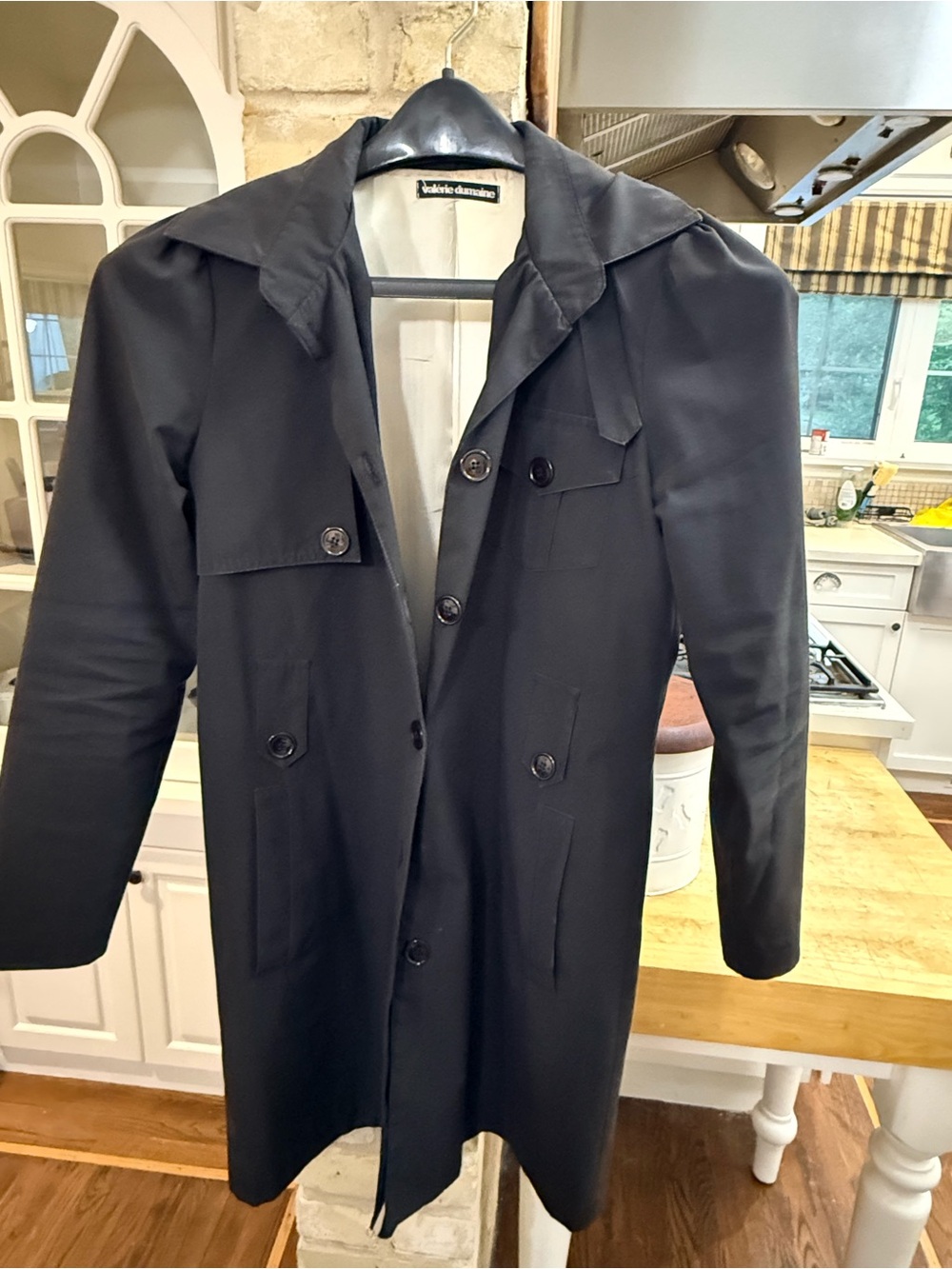 Black womens Trench Coat - Classic Long Coat